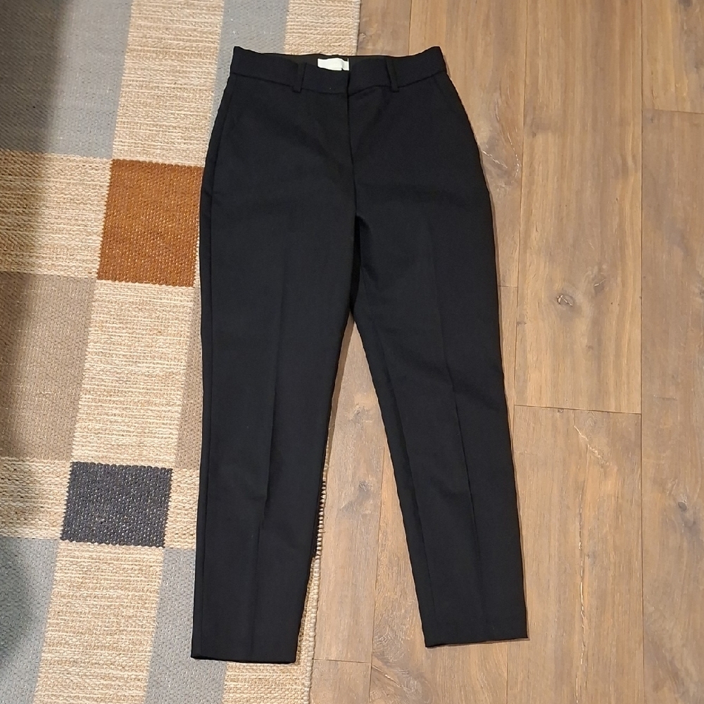 H&M Black Cropped Tailored Trousers